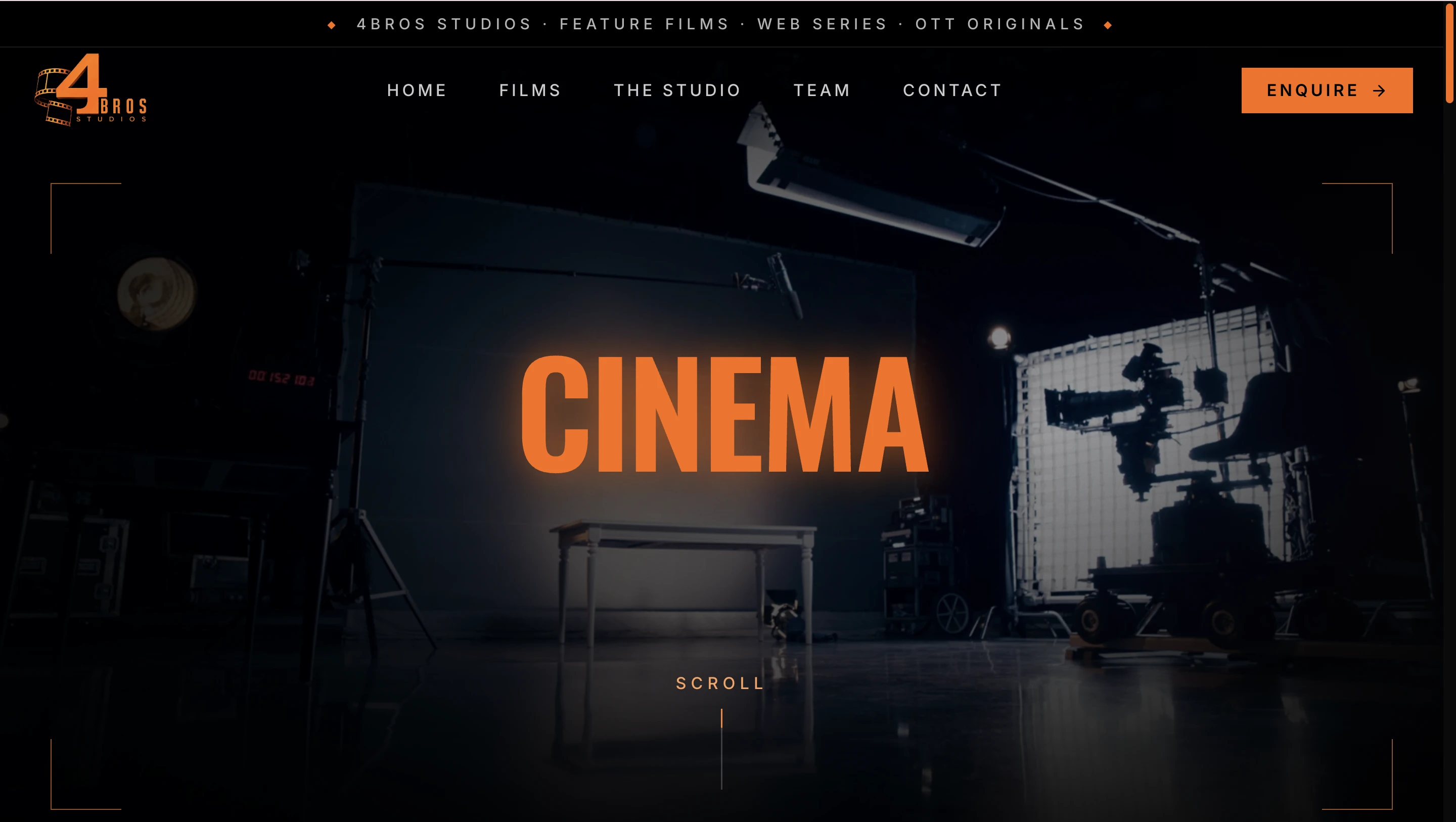 4Bros Studios – Film & Entertainment Production House Website screenshot 1