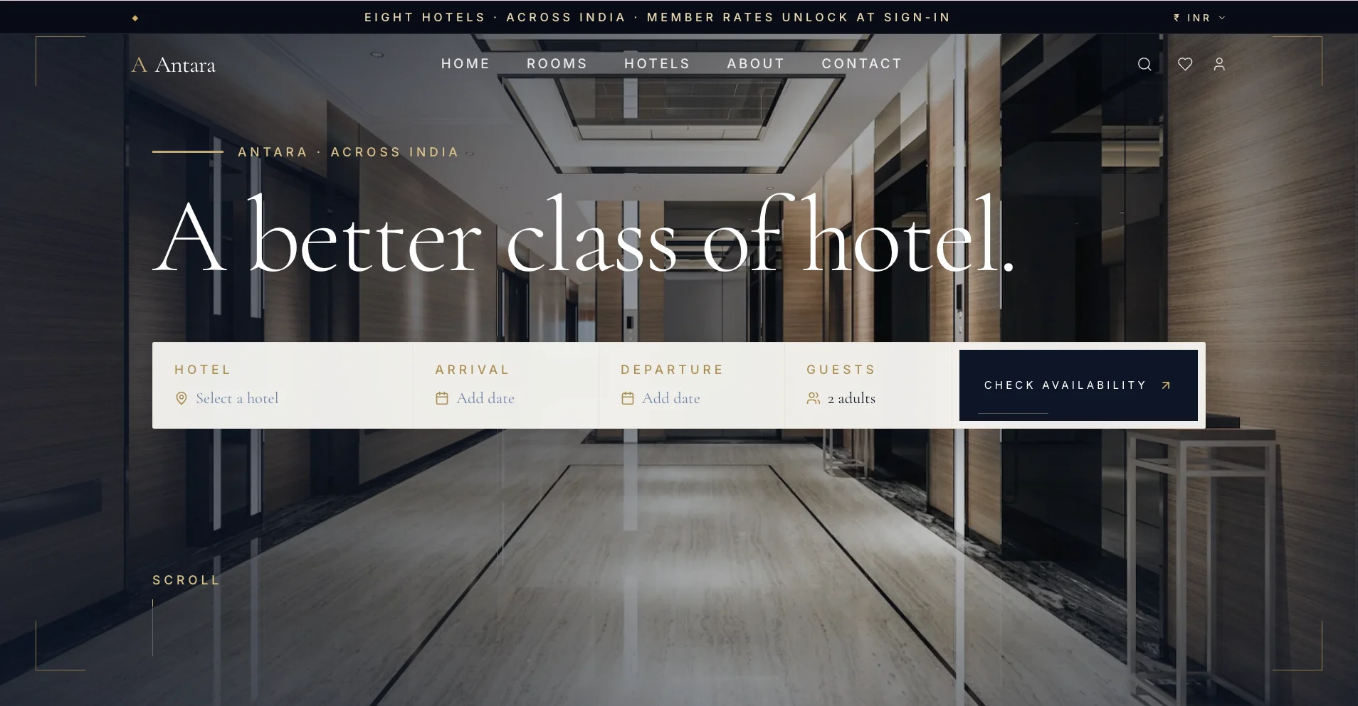 Antara – Branded Hotel Booking Platform
