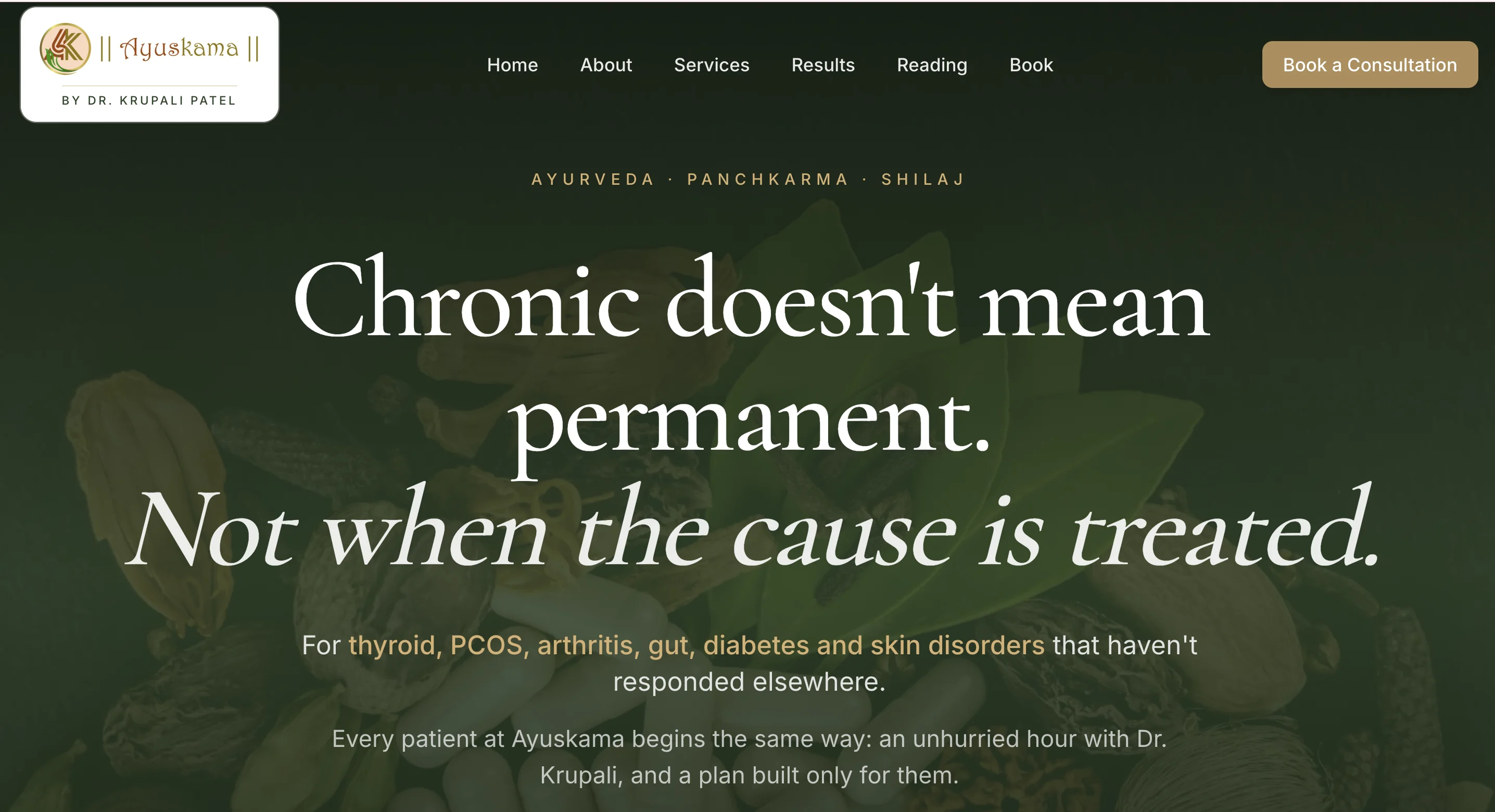 Ayuskama – Ayurveda Panchkarma Clinic with Integrated Booking screenshot 1