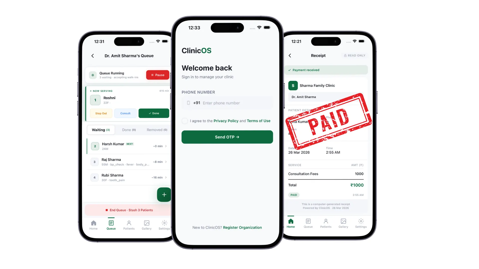 ClinicOS – Healthcare SaaS Platform