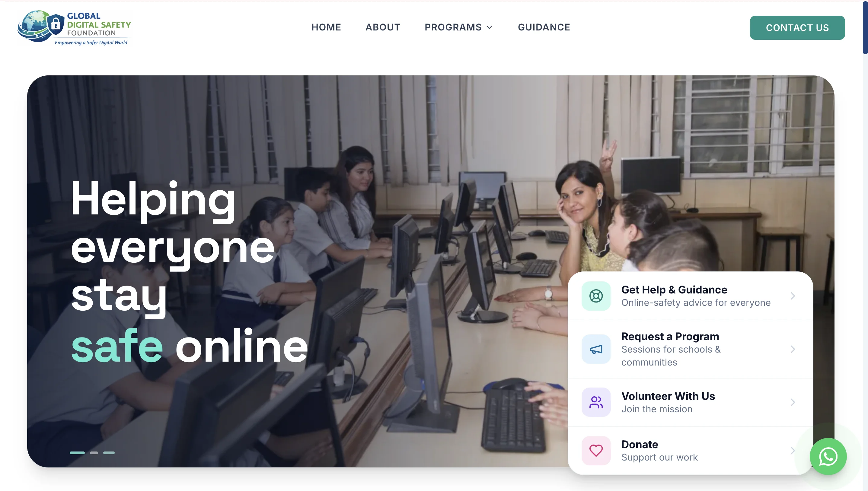Global Digital Safety Foundation – Cybersecurity Awareness NGO Platform screenshot 1